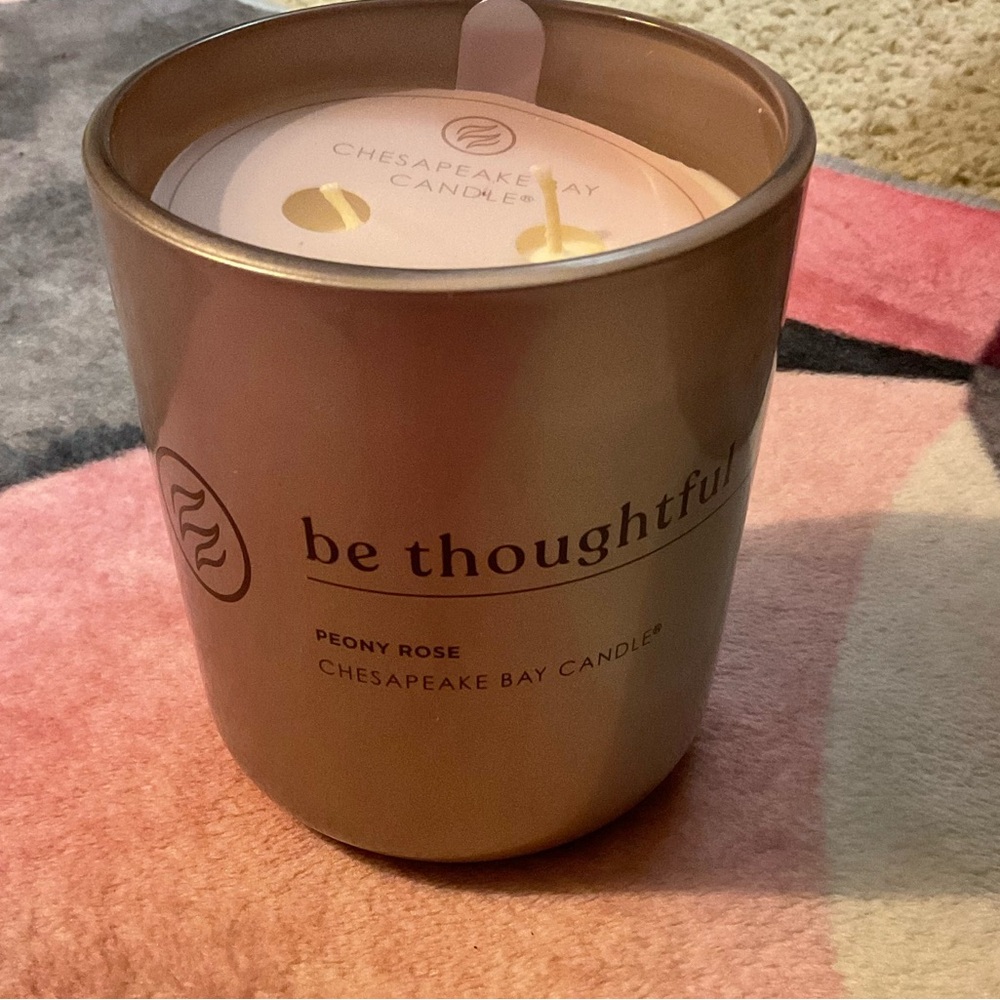 Chesapeake Bay Peony Rose Candle - Gold